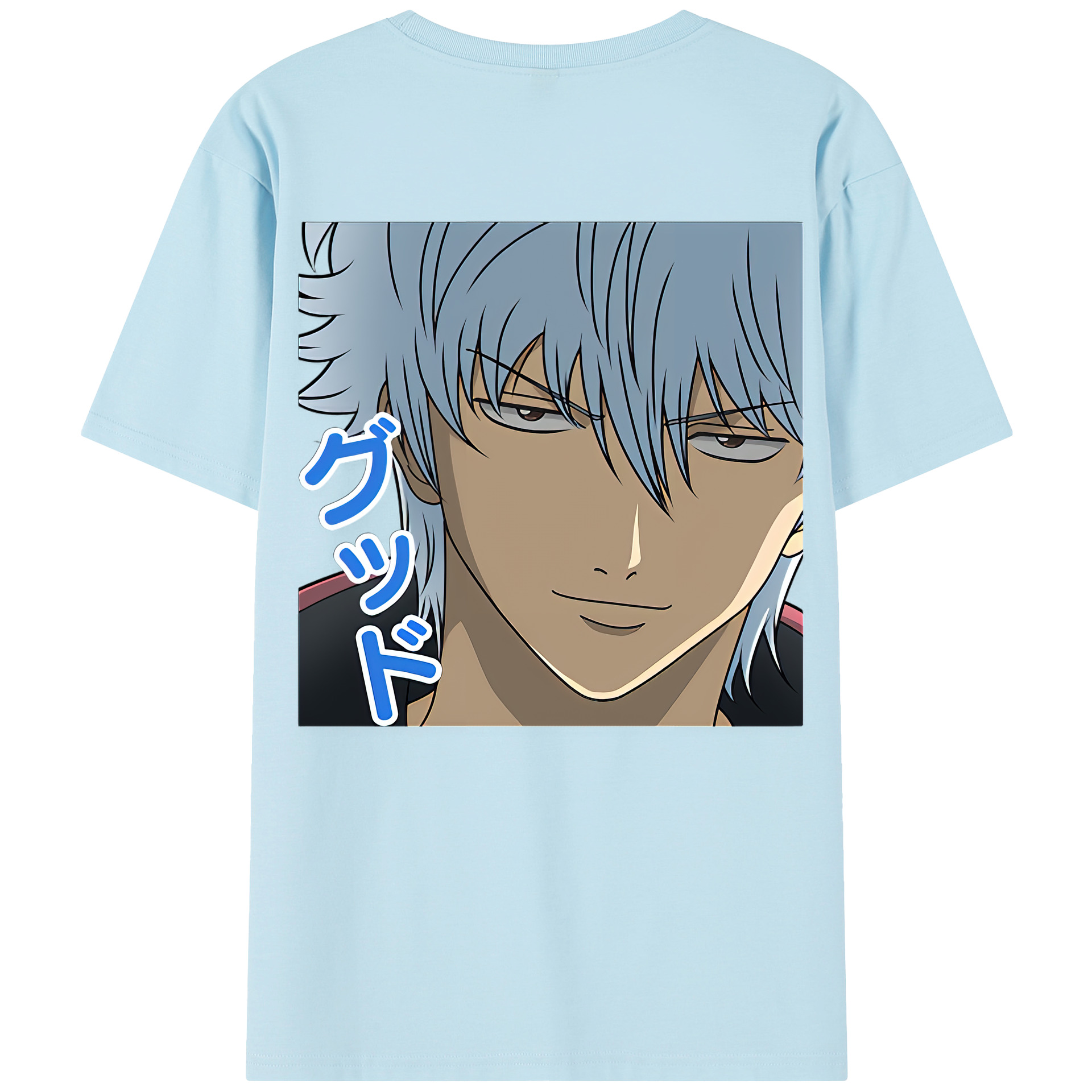 （画像用） ぎんたま 坂田銀時（さかたぎんとき） 神楽 志村新八（しむら しんぱち） GINTAMA Sakata Gintoki Kagura Shimura Shinpachi 綿100％半袖Tシャツ（背面プリント）